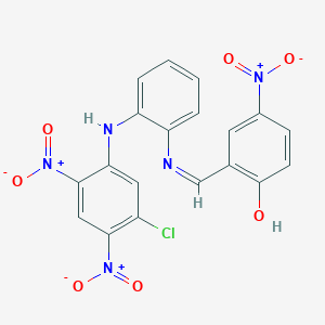 2-[(E)-({2-[(5-chloro-2,4-dinitrophenyl)amino]phenyl}imino)methyl]-4-nitrophenol