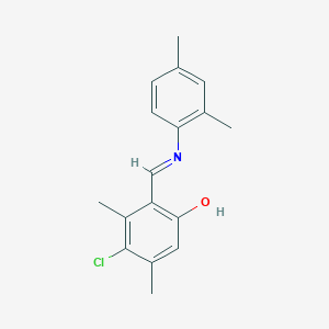 4-Chloro-2-[(E)-[(2,4-dimethylphenyl)imino]methyl]-3,5-dimethylphenol