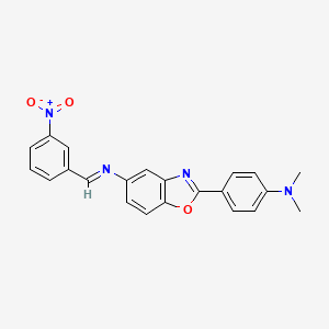 2-[4-(dimethylamino)phenyl]-N-[(E)-(3-nitrophenyl)methylidene]-1,3-benzoxazol-5-amine