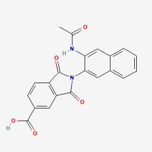 2-[3-(acetylamino)naphthalen-2-yl]-1,3-dioxo-2,3-dihydro-1H-isoindole-5-carboxylic acid