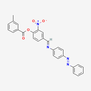 2-nitro-4-[(E)-({4-[(E)-phenyldiazenyl]phenyl}imino)methyl]phenyl 3-methylbenzoate