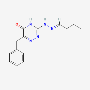 6-benzyl-3-[(2E)-2-butylidenehydrazinyl]-1,2,4-triazin-5(2H)-one