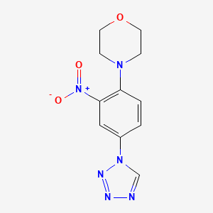 molecular formula C11H12N6O3 B11535204 4-[2-nitro-4-(1H-tetrazol-1-yl)phenyl]morpholine 