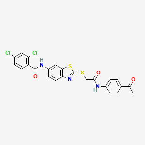 N-[2-({2-[(4-acetylphenyl)amino]-2-oxoethyl}sulfanyl)-1,3-benzothiazol-6-yl]-2,4-dichlorobenzamide