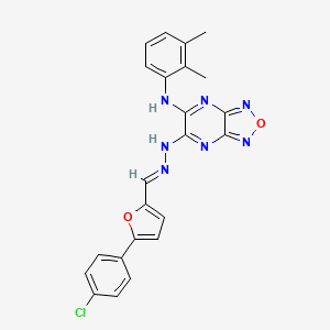 6-[(2E)-2-{[5-(4-chlorophenyl)furan-2-yl]methylidene}hydrazinyl]-N-(2,3-dimethylphenyl)[1,2,5]oxadiazolo[3,4-b]pyrazin-5-amine