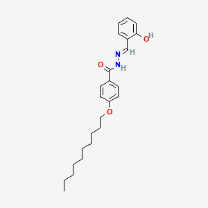 molecular formula C24H32N2O3 B11535236 4-(decyloxy)-N'-[(E)-(2-hydroxyphenyl)methylidene]benzohydrazide 