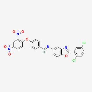 2-(2,5-dichlorophenyl)-N-{(E)-[4-(2,4-dinitrophenoxy)phenyl]methylidene}-1,3-benzoxazol-5-amine