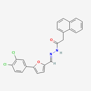 molecular formula C23H16Cl2N2O2 B11535351 N'-[(E)-[5-(3,4-Dichlorophenyl)furan-2-YL]methylidene]-2-(naphthalen-1-YL)acetohydrazide 