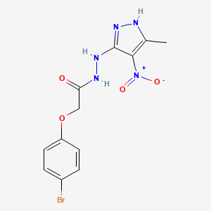 2-(4-bromophenoxy)-N'-(3-methyl-4-nitro-1H-pyrazol-5-yl)acetohydrazide