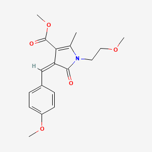 methyl (4Z)-4-(4-methoxybenzylidene)-1-(2-methoxyethyl)-2-methyl-5-oxo-4,5-dihydro-1H-pyrrole-3-carboxylate