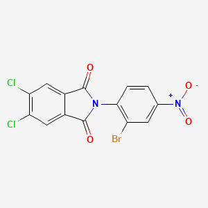 molecular formula C14H5BrCl2N2O4 B11535460 2-(2-bromo-4-nitrophenyl)-5,6-dichloro-1H-isoindole-1,3(2H)-dione 