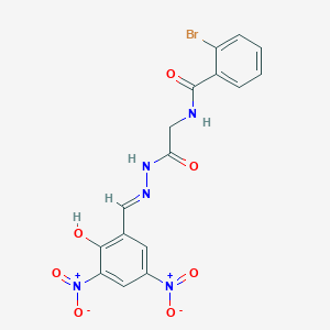 2-Bromo-N-({N'-[(E)-(2-hydroxy-3,5-dinitrophenyl)methylidene]hydrazinecarbonyl}methyl)benzamide