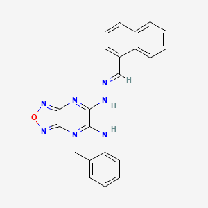 N-(2-methylphenyl)-6-[(2E)-2-(naphthalen-1-ylmethylidene)hydrazinyl][1,2,5]oxadiazolo[3,4-b]pyrazin-5-amine