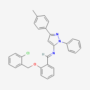 N-[(E)-{2-[(2-chlorobenzyl)oxy]phenyl}methylidene]-3-(4-methylphenyl)-1-phenyl-1H-pyrazol-5-amine