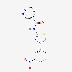 N-[4-(3-nitrophenyl)-1,3-thiazol-2-yl]pyridine-3-carboxamide