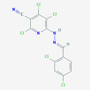 2,4,5-trichloro-6-[(2E)-2-(2,4-dichlorobenzylidene)hydrazinyl]pyridine-3-carbonitrile