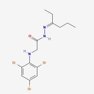 molecular formula C14H18Br3N3O B11535589 N'-[(3Z)-Hexan-3-ylidene]-2-[(2,4,6-tribromophenyl)amino]acetohydrazide 