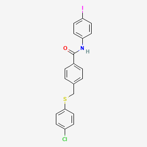 4-{[(4-chlorophenyl)sulfanyl]methyl}-N-(4-iodophenyl)benzamide