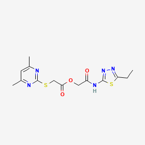 2-[(5-Ethyl-1,3,4-thiadiazol-2-yl)amino]-2-oxoethyl [(4,6-dimethylpyrimidin-2-yl)sulfanyl]acetate