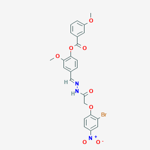 4-[(E)-{2-[(2-bromo-4-nitrophenoxy)acetyl]hydrazinylidene}methyl]-2-methoxyphenyl 3-methoxybenzoate