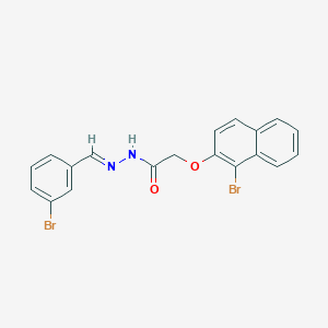 2-[(1-bromonaphthalen-2-yl)oxy]-N'-[(E)-(3-bromophenyl)methylidene]acetohydrazide