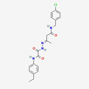 (3E)-N-(4-chlorobenzyl)-3-{[[(4-ethylphenyl)amino](oxo)acetyl]hydrazono}butanamide