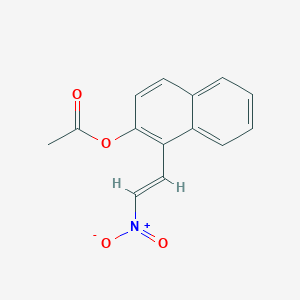 molecular formula C14H11NO4 B11535664 1-[(E)-2-nitroethenyl]naphthalen-2-yl acetate 