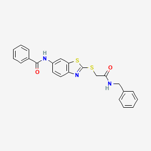 N-(2-{[2-(benzylamino)-2-oxoethyl]sulfanyl}-1,3-benzothiazol-6-yl)benzamide