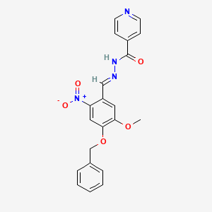 N'-[(E)-[4-(Benzyloxy)-5-methoxy-2-nitrophenyl]methylidene]pyridine-4-carbohydrazide