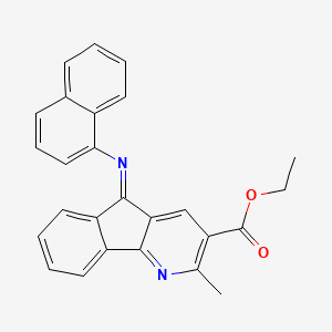 ethyl (5Z)-2-methyl-5-(naphthalen-1-ylimino)-5H-indeno[1,2-b]pyridine-3-carboxylate