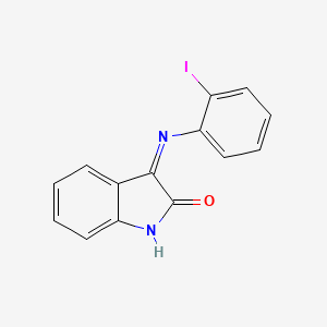 (3E)-3-[(2-Iodophenyl)imino]-2,3-dihydro-1H-indol-2-one