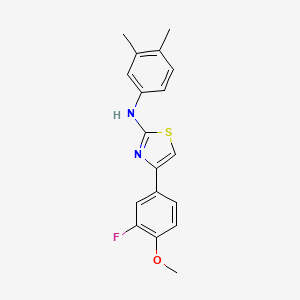 N-(3,4-dimethylphenyl)-4-(3-fluoro-4-methoxyphenyl)-1,3-thiazol-2-amine