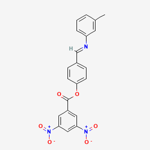 4-[(E)-[(3-Methylphenyl)imino]methyl]phenyl 3,5-dinitrobenzoate