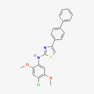 molecular formula C23H19ClN2O2S B11535822 4-(biphenyl-4-yl)-N-(4-chloro-2,5-dimethoxyphenyl)-1,3-thiazol-2-amine 