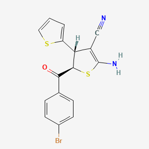 (4R,5R)-2-amino-5-(4-bromobenzoyl)-4-(2-thienyl)-4,5-dihydro-3-thiophenecarbonitrile