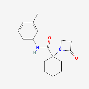 N-(3-methylphenyl)-1-(2-oxoazetidin-1-yl)cyclohexanecarboxamide