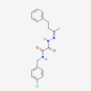 molecular formula C19H20ClN3O2 B11535856 N-(4-chlorobenzyl)-2-oxo-2-[(2Z)-2-(4-phenylbutan-2-ylidene)hydrazinyl]acetamide 