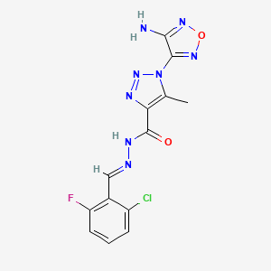 1-(4-amino-1,2,5-oxadiazol-3-yl)-N'-[(E)-(2-chloro-6-fluorophenyl)methylidene]-5-methyl-1H-1,2,3-triazole-4-carbohydrazide