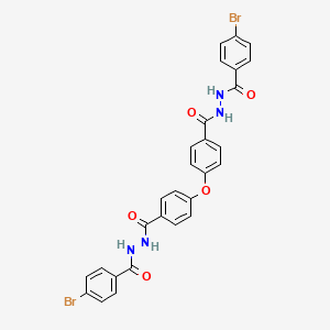 molecular formula C28H20Br2N4O5 B11535906 4,4'-oxybis{N'-[(4-bromophenyl)carbonyl]benzohydrazide} 