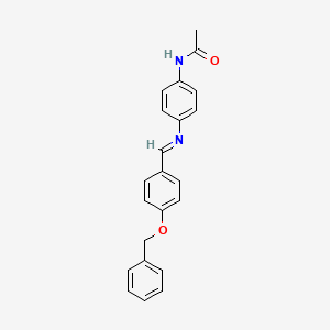 molecular formula C22H20N2O2 B11535908 N-(4-{[4-(benzyloxy)benzylidene]amino}phenyl)acetamide 