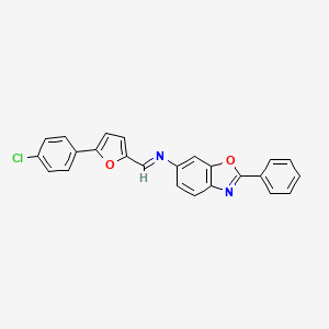 N-{(E)-[5-(4-chlorophenyl)furan-2-yl]methylidene}-2-phenyl-1,3-benzoxazol-6-amine