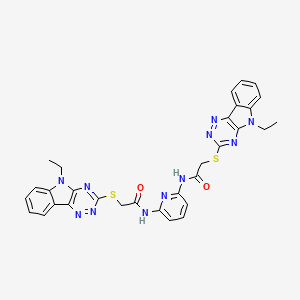 N,N'-pyridine-2,6-diylbis{2-[(5-ethyl-5H-[1,2,4]triazino[5,6-b]indol-3-yl)sulfanyl]acetamide}