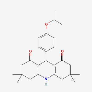 9-(4-isopropoxyphenyl)-3,3,6,6-tetramethyl-3,4,6,7,9,10-hexahydro-1,8(2H,5H)-acridinedione