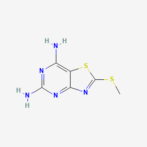 Thiazolo[4,5-d]pyrimidine-5,7-diamine, 2-methylthio-