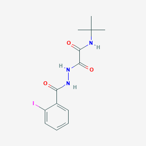 molecular formula C13H16IN3O3 B11536019 N-tert-Butyl-2-[N'-(2-iodobenzoyl)hydrazino]-2-oxoacetamide 