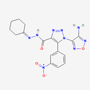 1-(4-amino-1,2,5-oxadiazol-3-yl)-N'-cyclohexylidene-5-(3-nitrophenyl)-1H-1,2,3-triazole-4-carbohydrazide