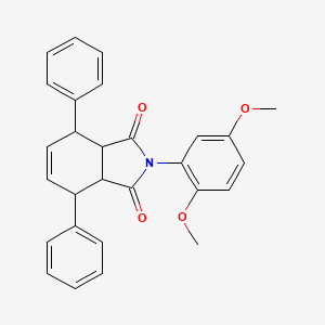 2-(2,5-dimethoxyphenyl)-4,7-diphenyl-3a,4,7,7a-tetrahydro-1H-isoindole-1,3(2H)-dione