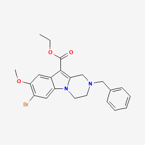 Ethyl 2-benzyl-7-bromo-8-methoxy-1,2,3,4-tetrahydropyrazino[1,2-a]indole-10-carboxylate