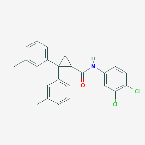 N-(3,4-dichlorophenyl)-2,2-bis(3-methylphenyl)cyclopropane-1-carboxamide