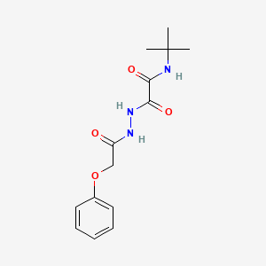 molecular formula C14H19N3O4 B11536103 N-tert-Butyl-2-oxo-2-[N'-(2-phenoxy-acetyl)-hydrazino]-acetamide 